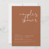 CORIANDER Boho Terracotta Couples Shower Invitatio Kaart (Voorkant)