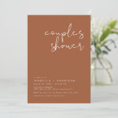 CORIANDER Boho Terracotta Couples Shower Invitatio Kaart (Staand voorkant)