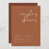 CORIANDER Boho Terracotta Couples Shower Invitatio Kaart (Voorkant / Achterkant)