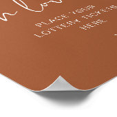 CORIANDER Boho Terracotta Gelukkig Verliefd Bord Poster (Hoek)