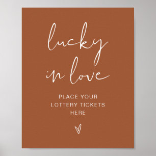 CORIANDER Boho Terracotta Gelukkig Verliefd Bord Poster