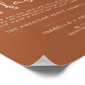 CORIANDER Boho Terracotta Lieu of Favors Wedding Poster (Hoek)