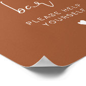 CORIANDER Boho Terracotta Modern Snack Bar Poster (Hoek)
