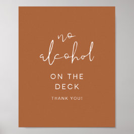 CORIANDER Boho Terracotta No Alcohol Sign Poster