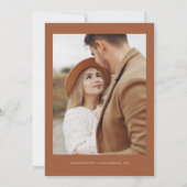 CORIANDER Boho Terracotta Photo Save the Date Kaart (Achterkant)