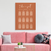 CORIANDER Boho Terracotta Rust Seast Chart Canvas Afdruk (Insitu (Woonkamer))