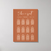 CORIANDER Boho Terracotta Rust Seast Chart Canvas Afdruk (Voorkant)