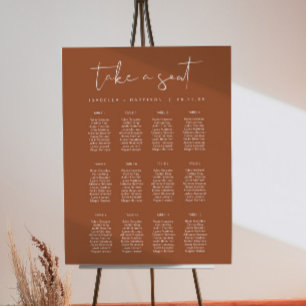 CORIANDER Boho Terracotta Rust Wedding Seding Poster