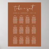 CORIANDER Boho Terracotta Rust Wedding Seding Poster (Voorkant)