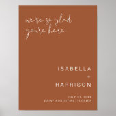 CORIANDER Boho Terracotta Trouw Uitnodiging Poster (Voorkant)