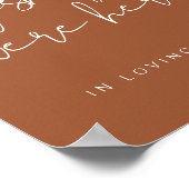 CORIANDER Boho Terracotta Was Hier Sign Poster (Hoek)