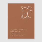 CORIANDER Boho Verbrande Sinaasappel Save the Date (Voorkant)
