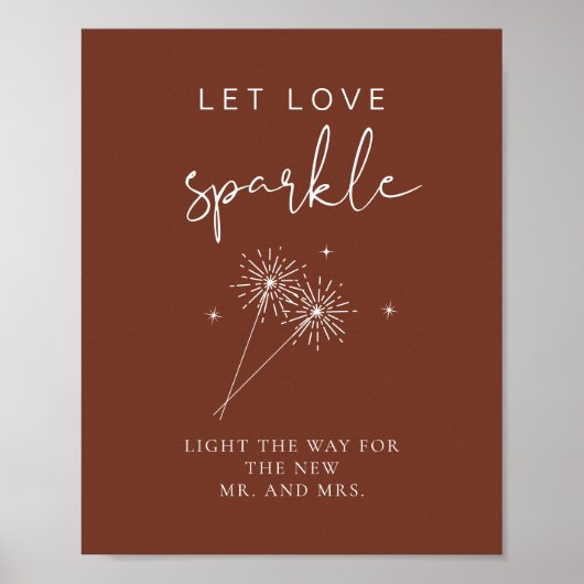 CORIANDER Boho Wedding Sparkler Verstuur Poster (Voorkant)