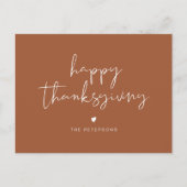 CORIANDER Modern Boho Terracotta Thanksgiving Briefkaart (Voorkant)