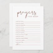 CORIANDER Rust Boho Prayers for Baby Card Kaart (Voorkant / Achterkant)