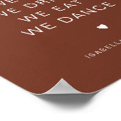 CORIANDER Rust Wedding Order of Events Poster (Hoek)