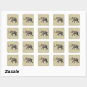 Coriander Spice Moods Stippen met olifant Vierkante Sticker (Vel)