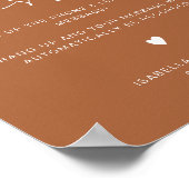 CORIANDER Terracotta Audio Guestbook Weddenschap Poster (Hoek)