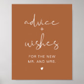 CORIANDER Terracotta Boho Advice & Wishes Poster (Voorkant)
