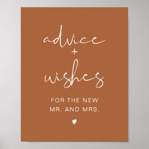 CORIANDER Terracotta Boho Advice & Wishes Poster