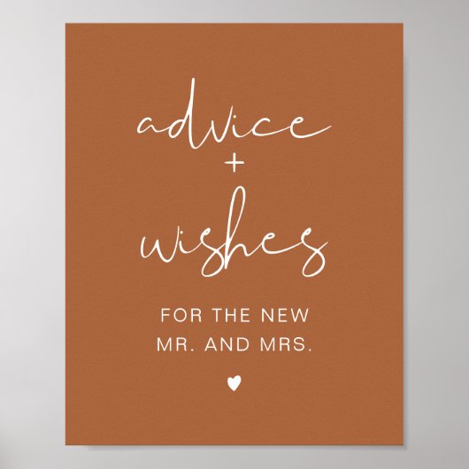 CORIANDER Terracotta Boho Advice & Wishes Poster (Voorkant)