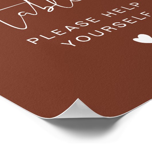 CORIANDER Terracotta Boho Grazing Table Sign Poster (Hoek)