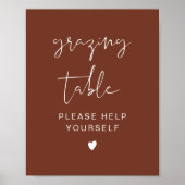CORIANDER Terracotta Boho Grazing Table Sign Poster (Voorkant)