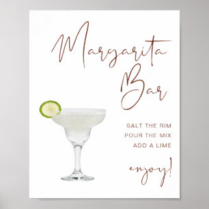 CORIANDER Terracotta Boho Margarita Bar Bord Poster