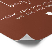 CORIANDER Terracotta Boho Wedding Pretzel Bar Poster (Hoek)