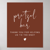 CORIANDER Terracotta Boho Wedding Pretzel Bar Poster (Voorkant)