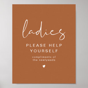 CORIANDER Terracotta-dames Bathroom Toiletry Poster