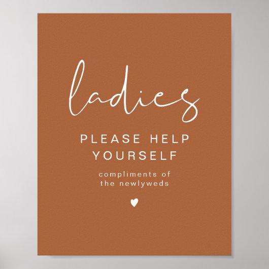 CORIANDER Terracotta-dames Bathroom Toiletry Poster (Voorkant)