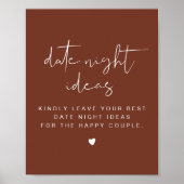 CORIANDER Terracotta Date Night Card Poster (Voorkant)