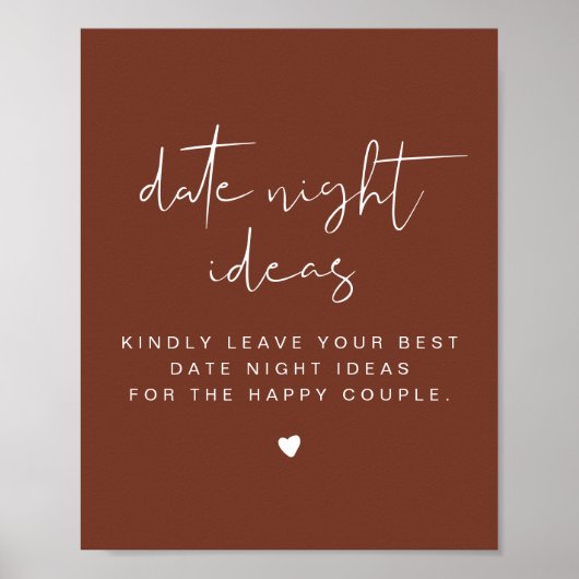 CORIANDER Terracotta Date Night Card Poster (Voorkant)