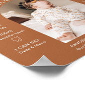 CORIANDER Terracotta Foto eerste jaar mijlpaal Poster (Hoek)