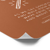 CORIANDER Terracotta Let Love Glow Weddenschap Poster (Hoek)