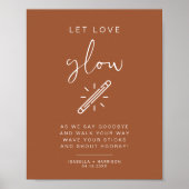 CORIANDER Terracotta Let Love Glow Weddenschap Poster (Voorkant)