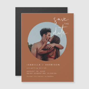 CORIANDER Terracotta Photo Save the Date Magnet