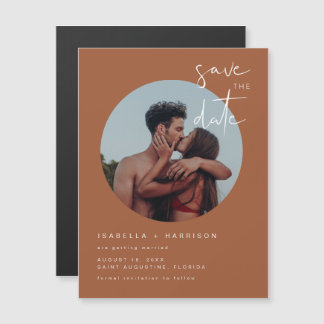 CORIANDER Terracotta Photo Save the Date Magnet