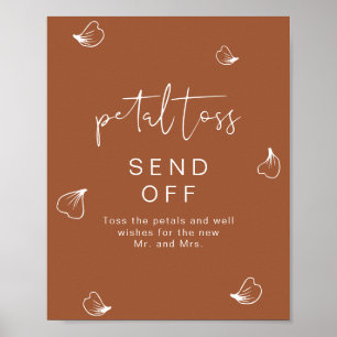 CORIANDER Terracotta Wedding Petal Toss Poster