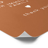 CORIANDER Terracotta Wedding Reserved Seed Sign Poster (Hoek)