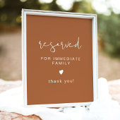 CORIANDER Terracotta Wedding Reserved Seed Sign Poster