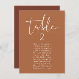 CORIANDER Vertical Modern Boho Table Kaart