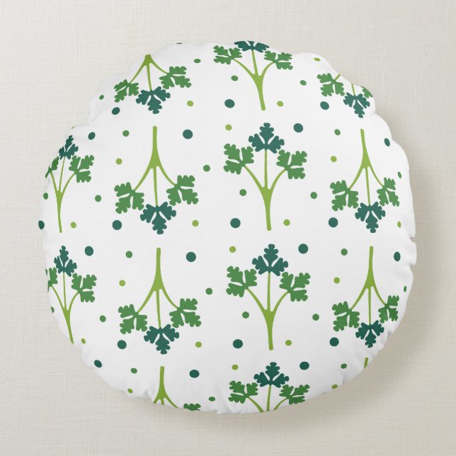 Coriandrum Rond Kussen (Voorkant)