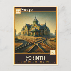 Corinth, Mississippi Antiek Briefkaart