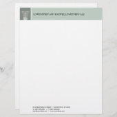 Corinthian Column Attorney Letterhead Briefhoofd (Voorkant / Achterkant)