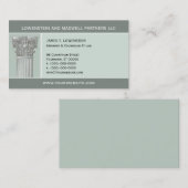 Corinthian Column Attorney Visitekaartje (Voorkant / Achterkant)