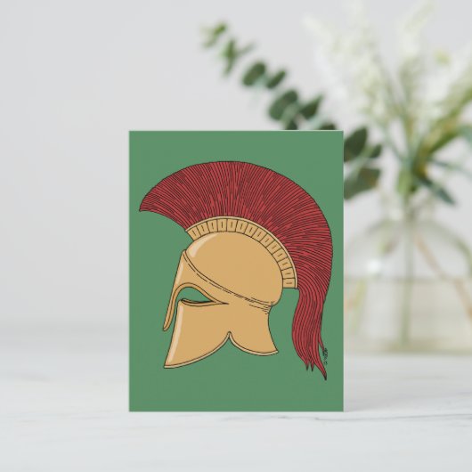 Corinthian Helmet Briefkaart (Staand voorkant)