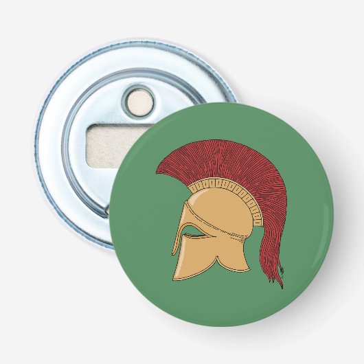 Corinthian Helmet Button Flesopener (Voorkant)
