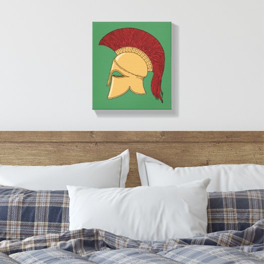 Corinthian Helmet Canvas Afdruk (Insitu (Slaapkamer))